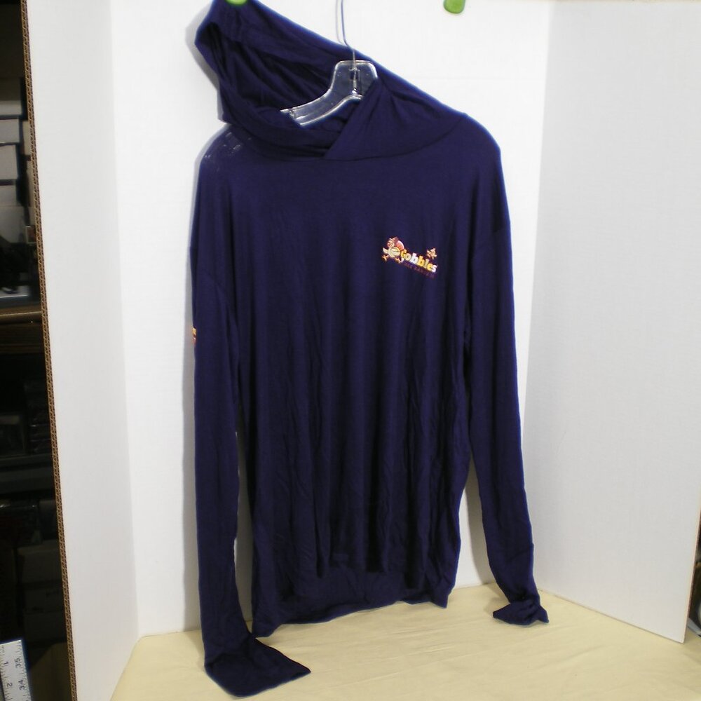 Gobbles' Free Range 5K , Fly The Coop, Navy Blue Lightweight Hoodie, Size XL